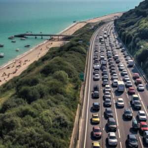 motorway traffic - generating images with artificial intelligence